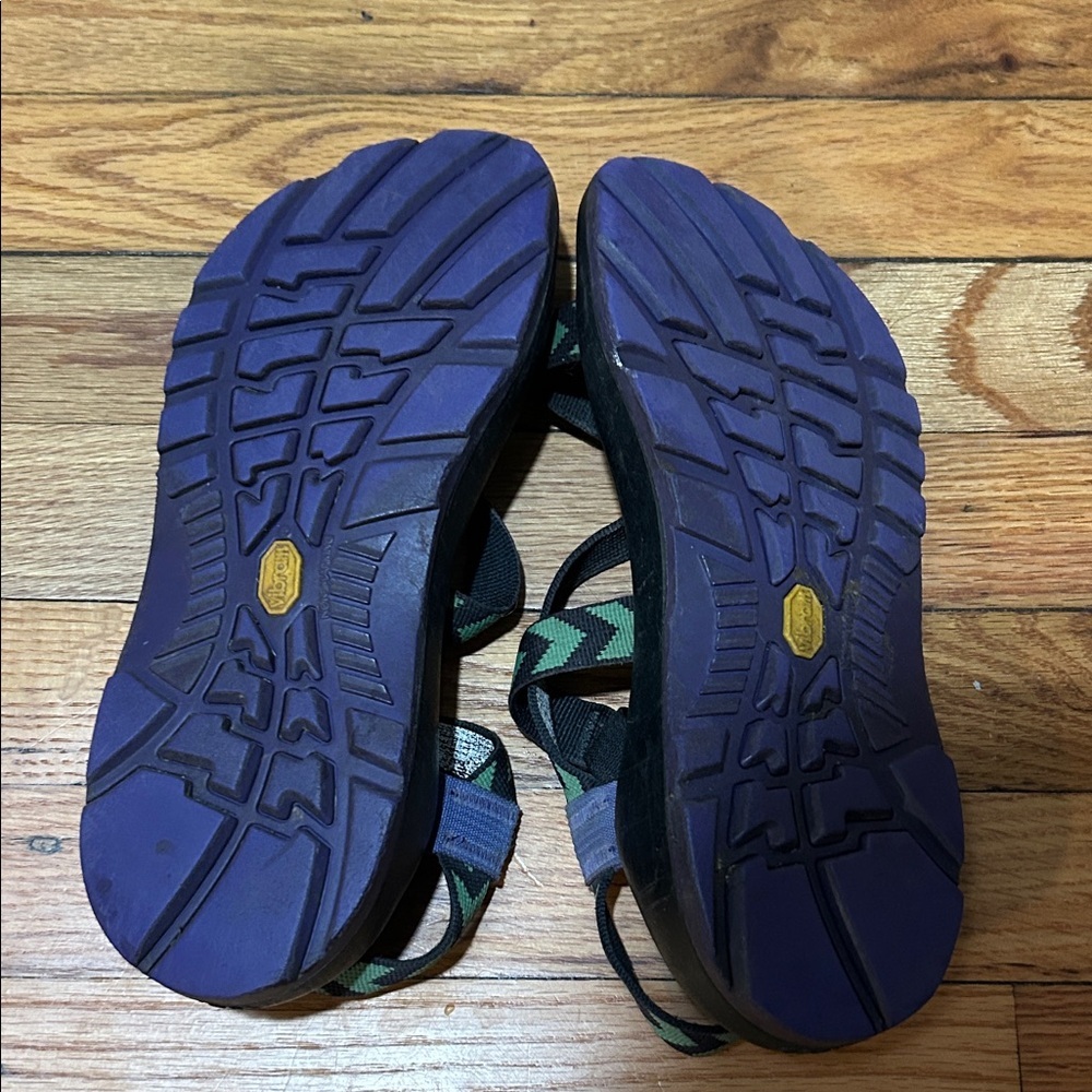 Chaco Black and Green Sandals - Picture 2 of 3